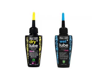 Lubrificante Muc-Off Bio Wet Lube + Bio Dry Lube