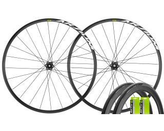 Mavic Aksium Disc Road Bike Wheels Wheelset / Set Pirelli P7 Sport 26mm + Inner Tubes