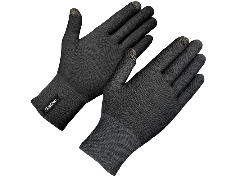 GripGrab Merino Liner Cycling Gloves Black