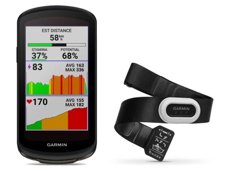 Compteur GPS Vélo Garmin Edge 1040 Solar Garmin HRM Pro Plus