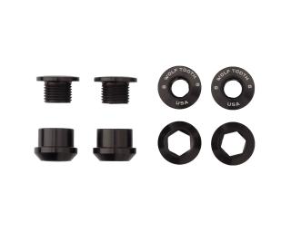 Wolf Tooth Set of 4 Chainring Bolts + Nuts 4 / Black