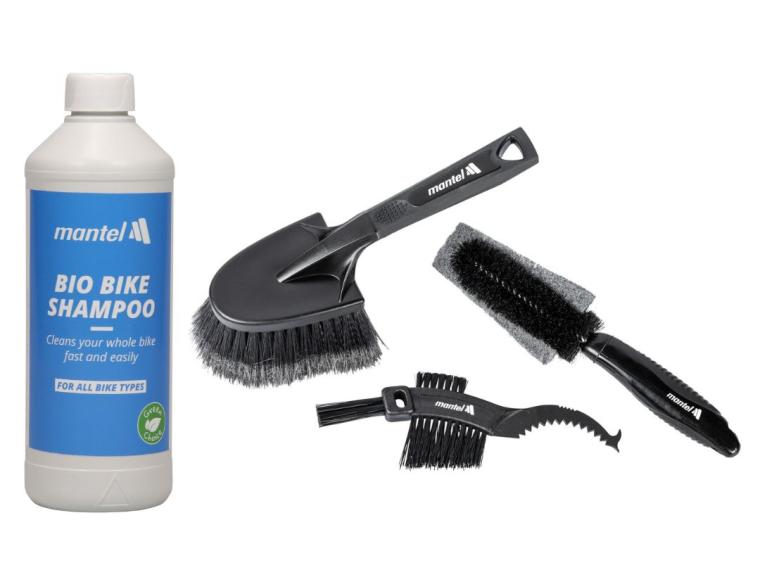 Set spazzole Mantel 3 pezzi No / Sì, con Bio Bike Shampoo