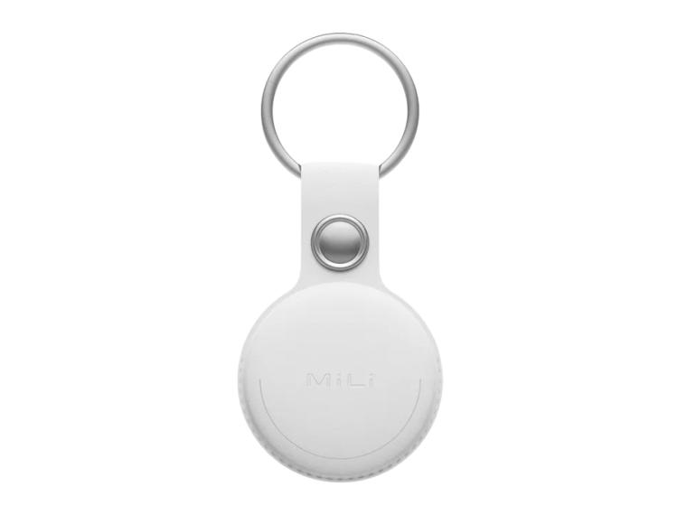 Tracker MiLi MiTag & Leather Case Apple FindMy 1 pièce / Blanc