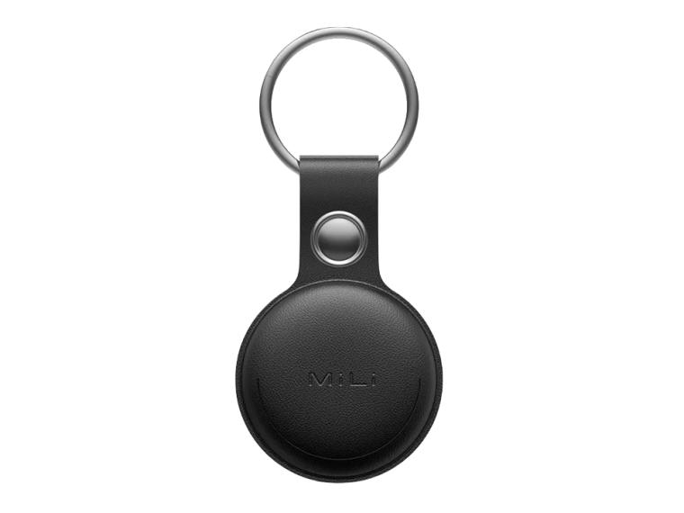 MiLi MiTag & Leather Case Apple FindMy Tracker 1 stuk / Zwart
