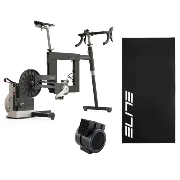 Elite Justo 2 Ultimate Direct Drive Turbo Trainer Bundle - Mantel