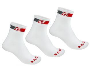 GripGrab 3Pack Classic Regular Cut Socken Weiß / 3 Paar
