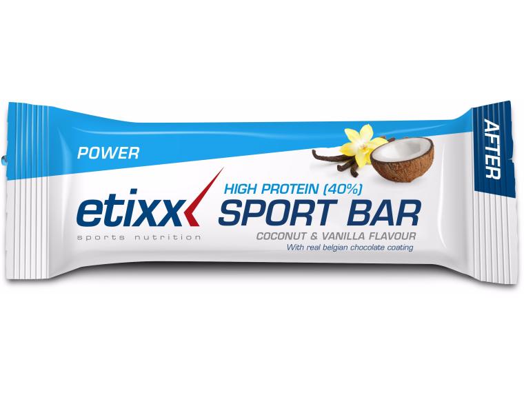 Barre Etixx High Protein Bar goût Noix de Coco Vanille