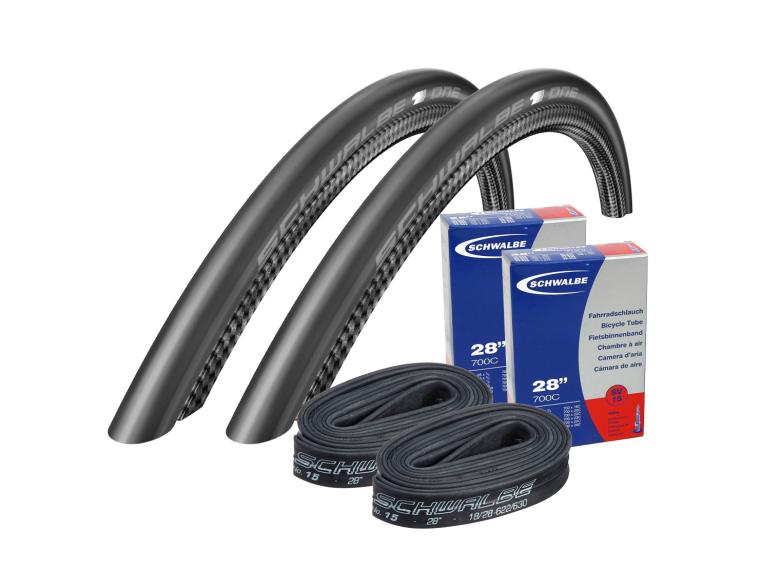 Schwalbe One Set with SV15 inner tubes Road Bike Tyre