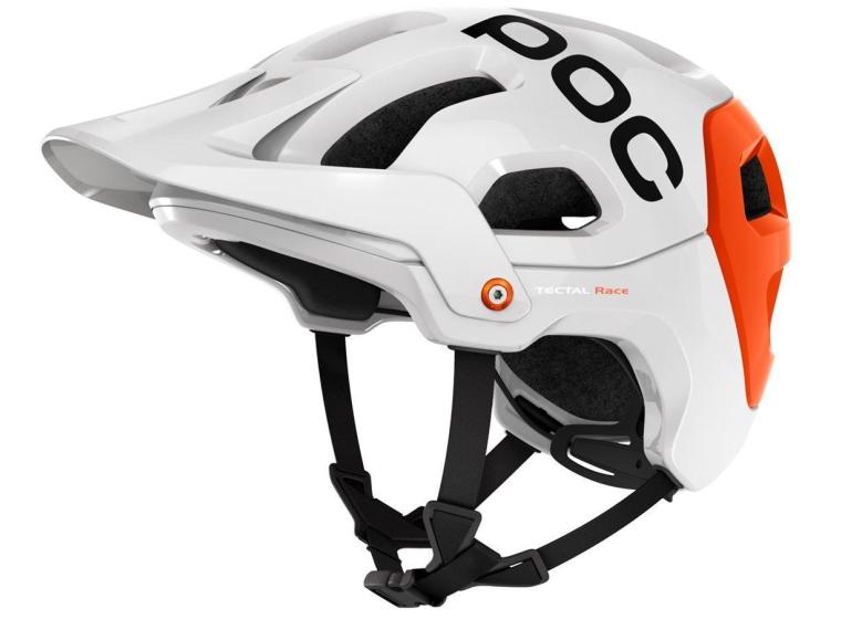 POC Tectal Race MTB Helm Hydrogen White/Zink Orange