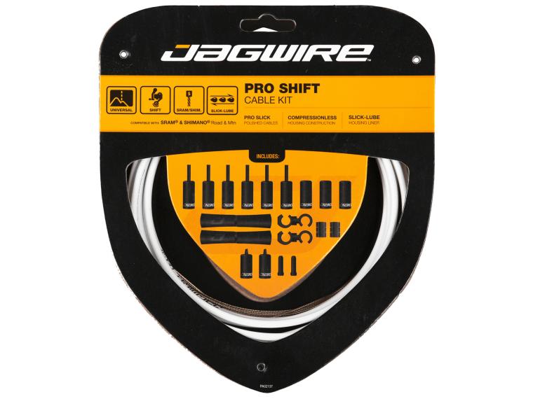 Jagwire 2x Pro Shift Derailleur Kabelset Wit