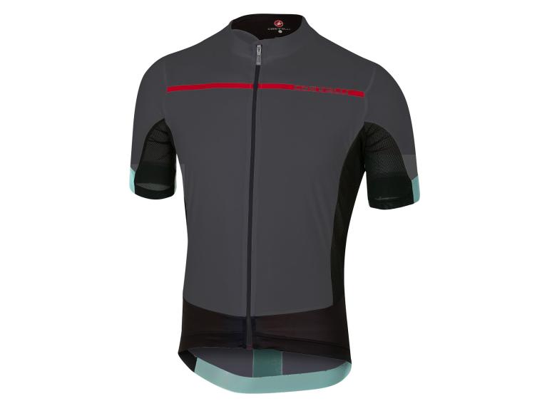 Maillot Castelli Forza Pro Gris / Rouge