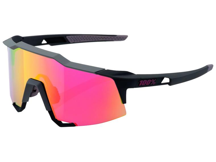 100% Speedcraft Purple Multilayer Mirror Cycling Glasses Fluorescent Yellow / Polished Black