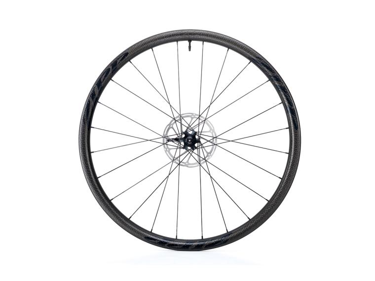 Zipp 202 Firecrest Carbon Clincher Tubeless Disc Road Bike Wheels Black / Front Wheel