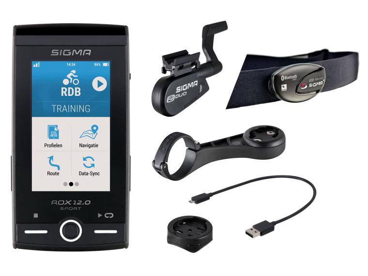 Sigma ROX GPS 12.0 Sport Bundel Fietscomputer Antraciet