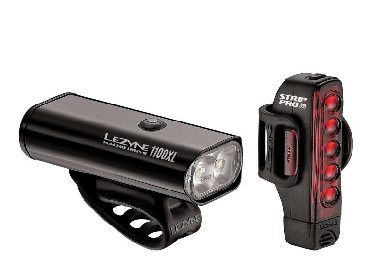 Lezyne Macro Drive 1100XL & Strip Pro Pair Light Set